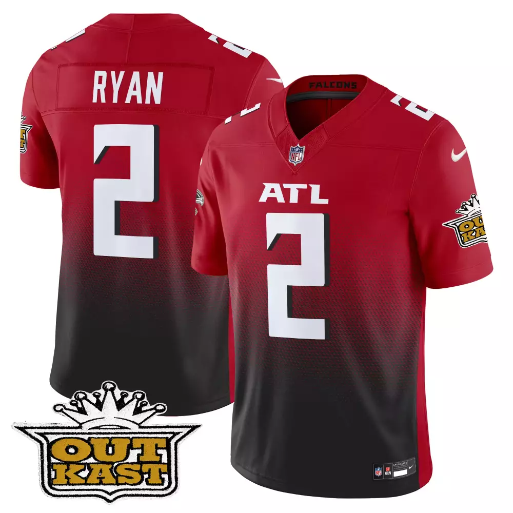 matt ryan red mens outkast x atlanta falcons 2024 vapor limited jersey all stitched