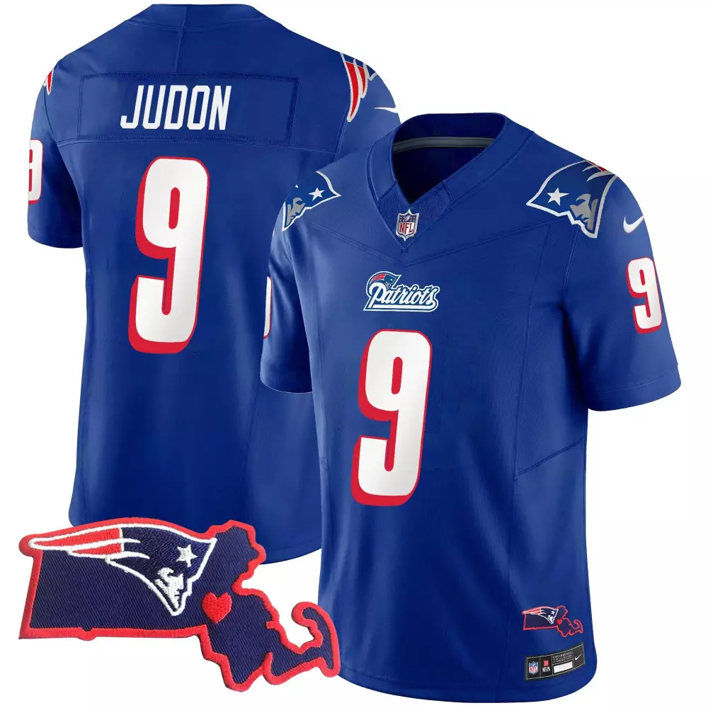 matthew judon royal mens new england patriots 1996 throwback state patch vapor jersey all stitched