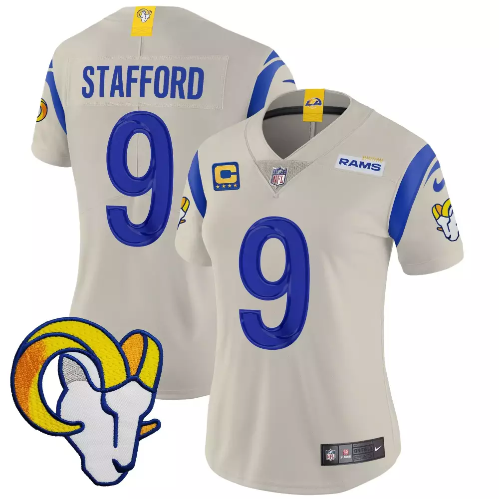 matthew stafford bone womens los angeles rams special vapor limited jersey all stitched