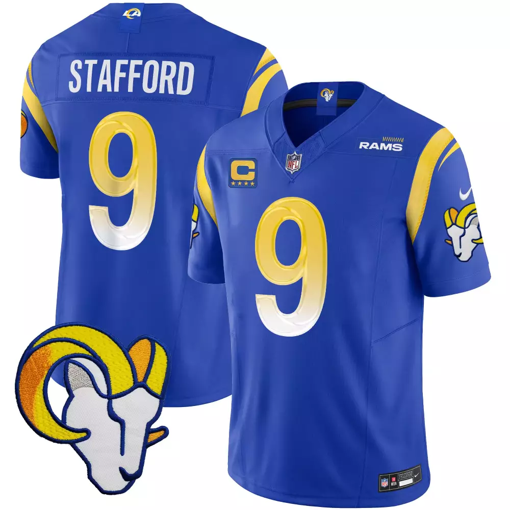 matthew stafford royal mens los angeles rams special vapor limited jersey all stitched