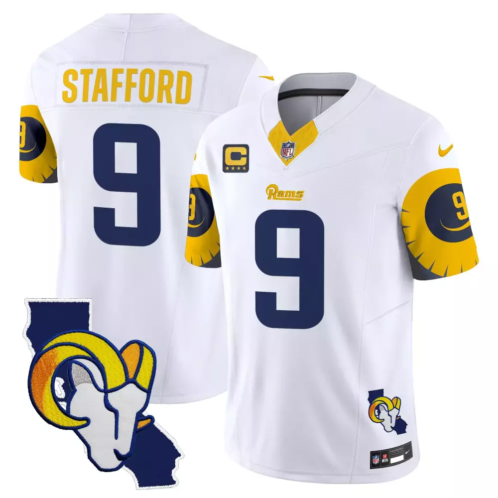 matthew stafford white mens los angeles rams mexico vapor limited jersey all stitched