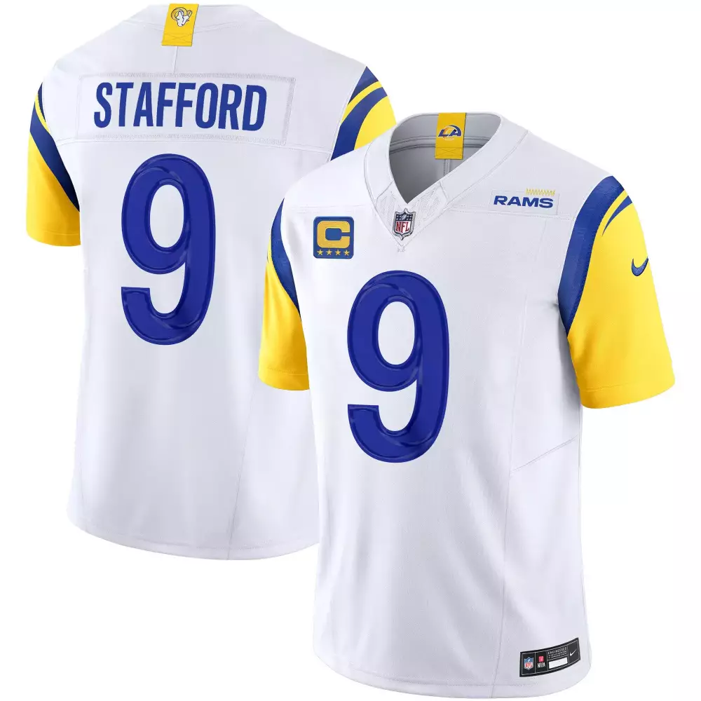 matthew stafford white mens los angeles rams mexico vapor limited jersey all stitched