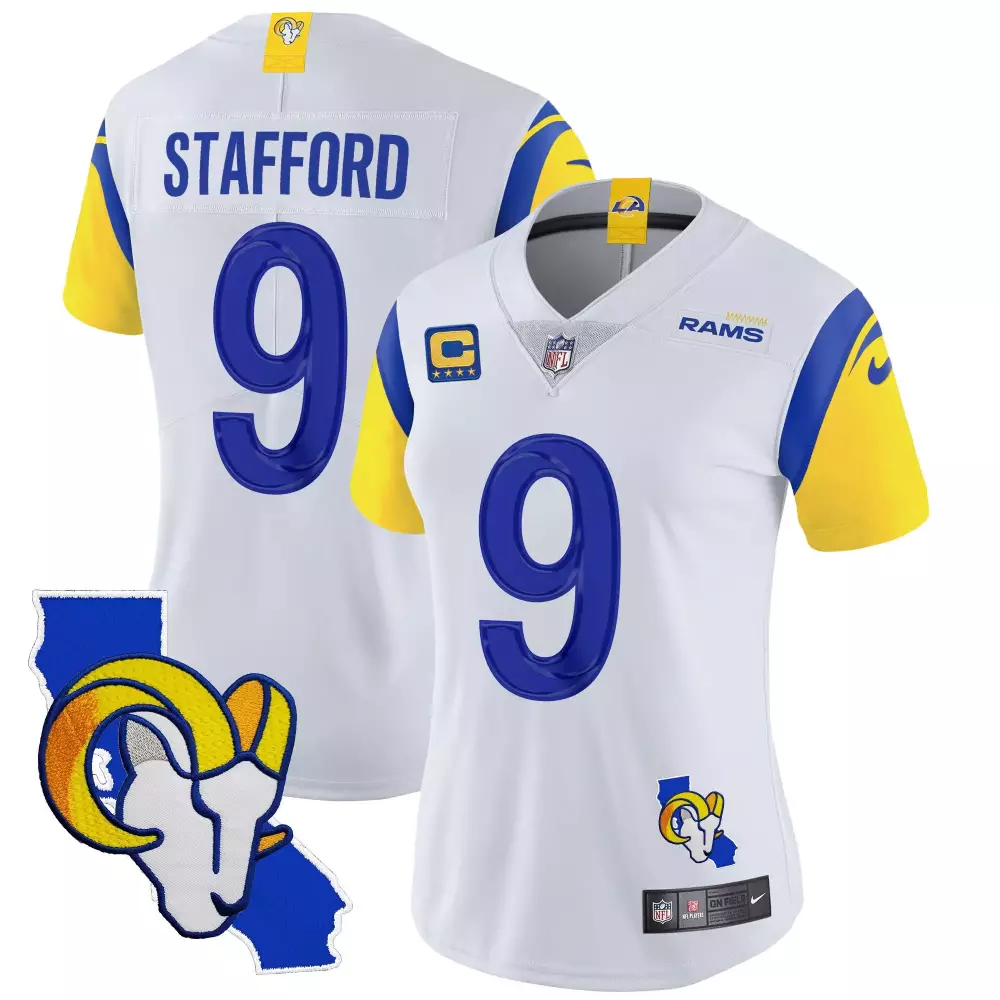 matthew stafford white mens los angeles rams vapor limited jersey v2 all stitched