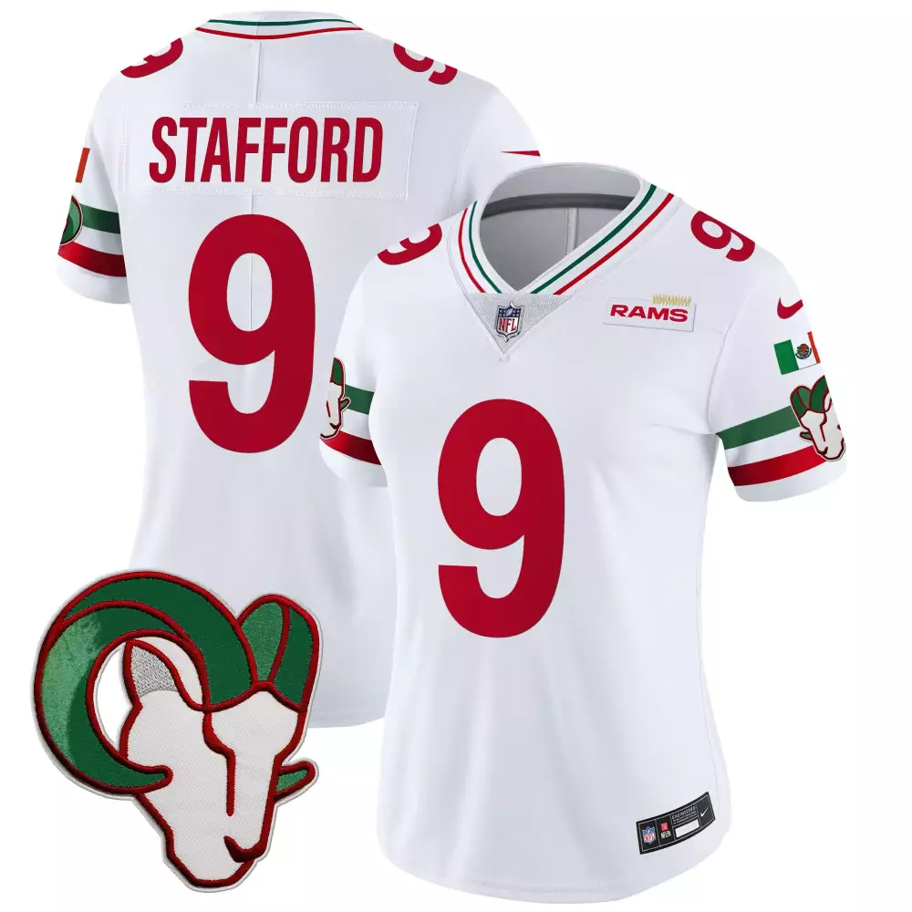 matthew stafford white mens los angeles rams vapor limited jersey v2 all stitched