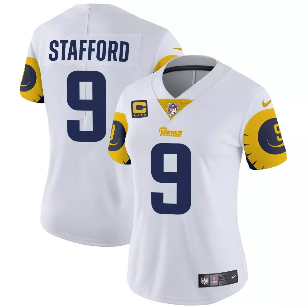 matthew stafford white mens los angeles rams vapor limited jersey v2 all stitched