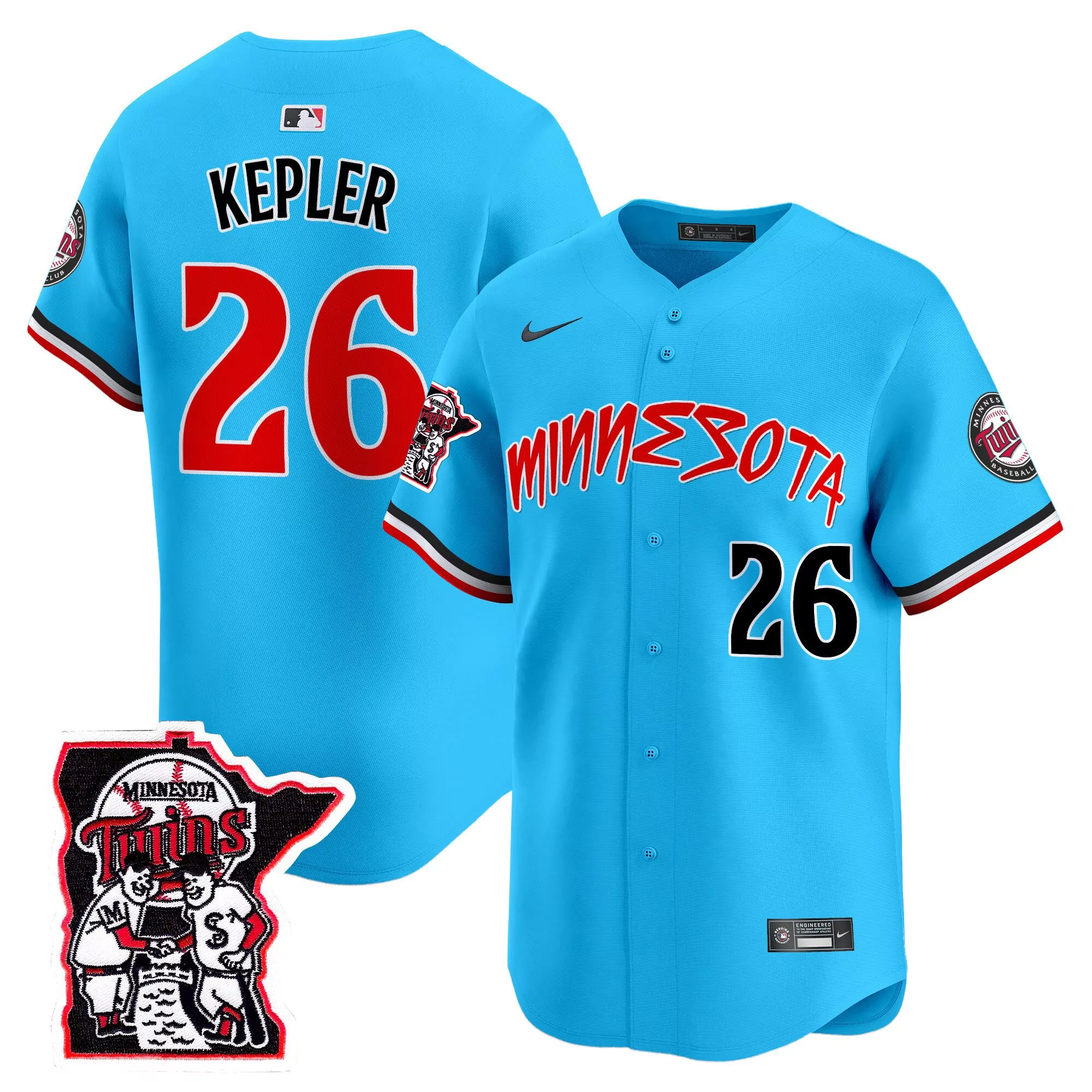 max kepler light blue mens minnesota twins prince patch vapor premier limited jersey v2 all stitched