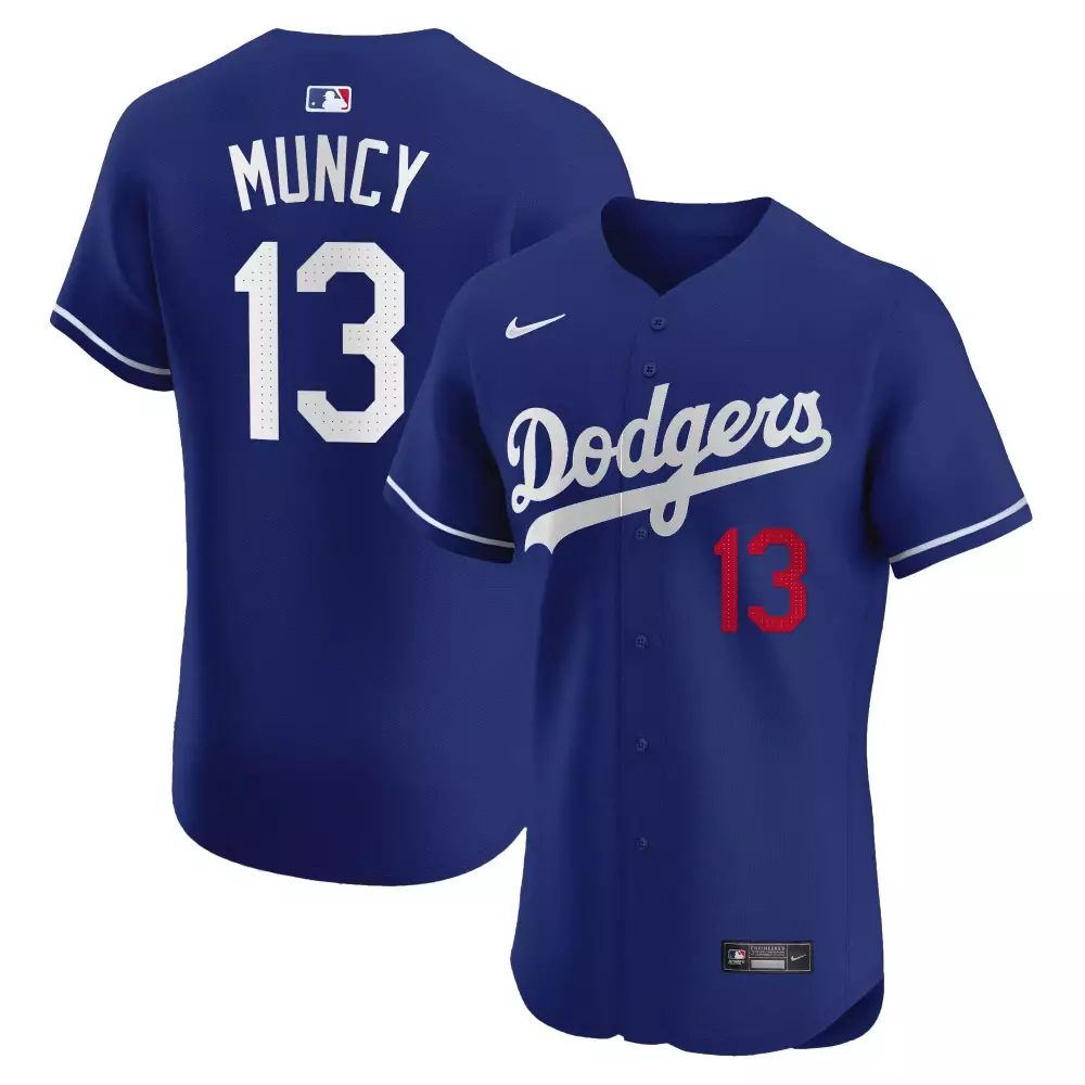 Max Muncy Premier Elite Jersey | Royal Stitched Fan Gear for Men, Women & Youth