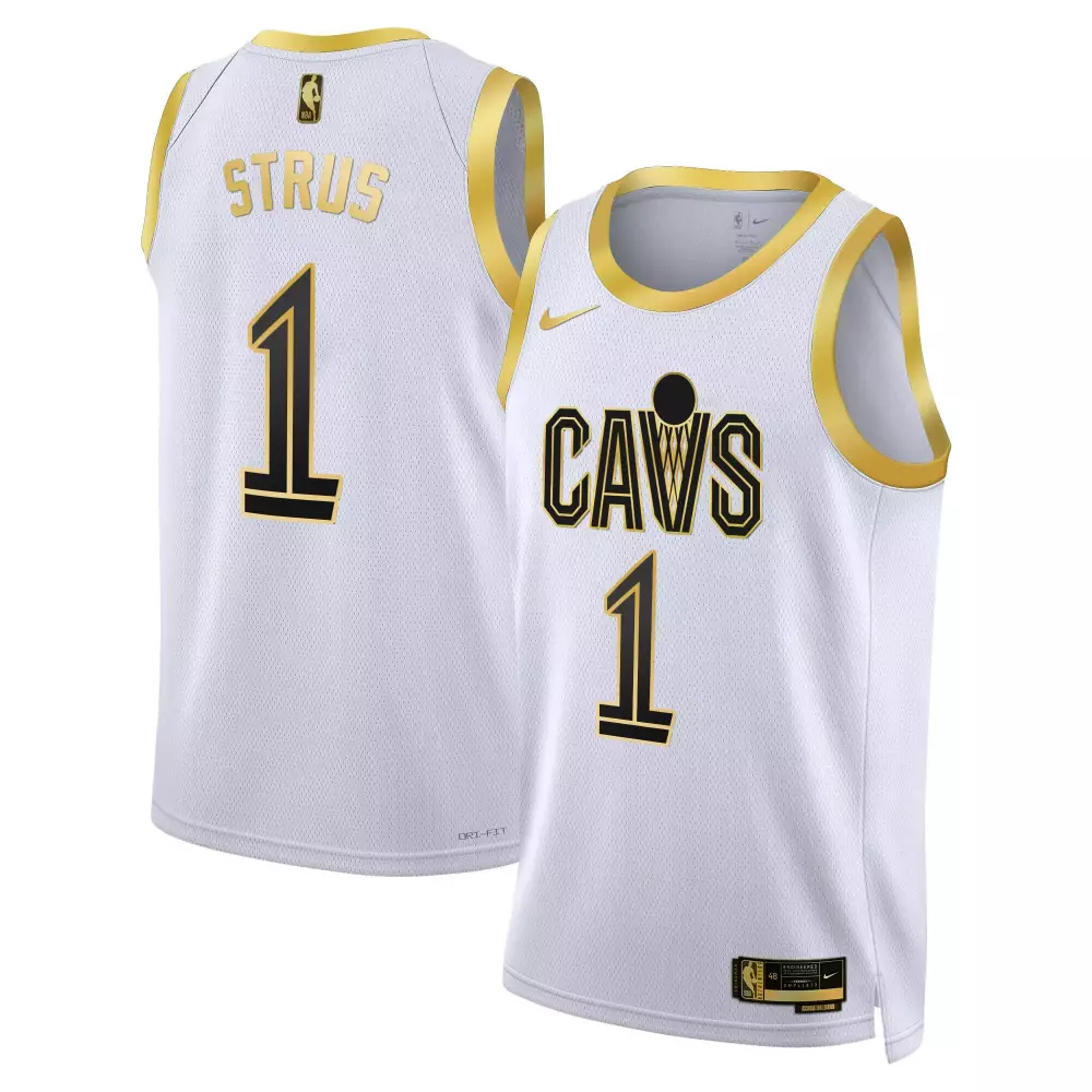 max strus white gold mens cleveland cavaliers swingman jersey all stitched