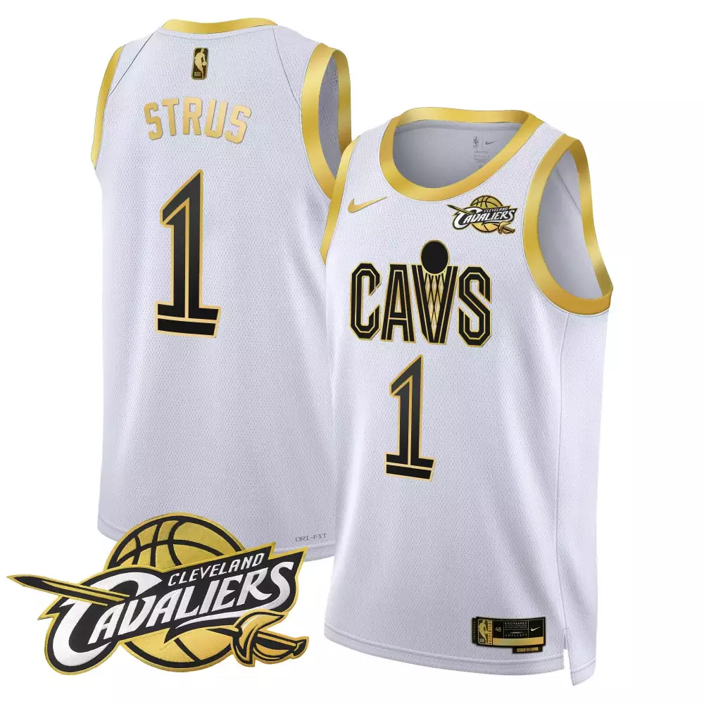 max strus white gold mens cleveland cavaliers swingman jersey all stitched