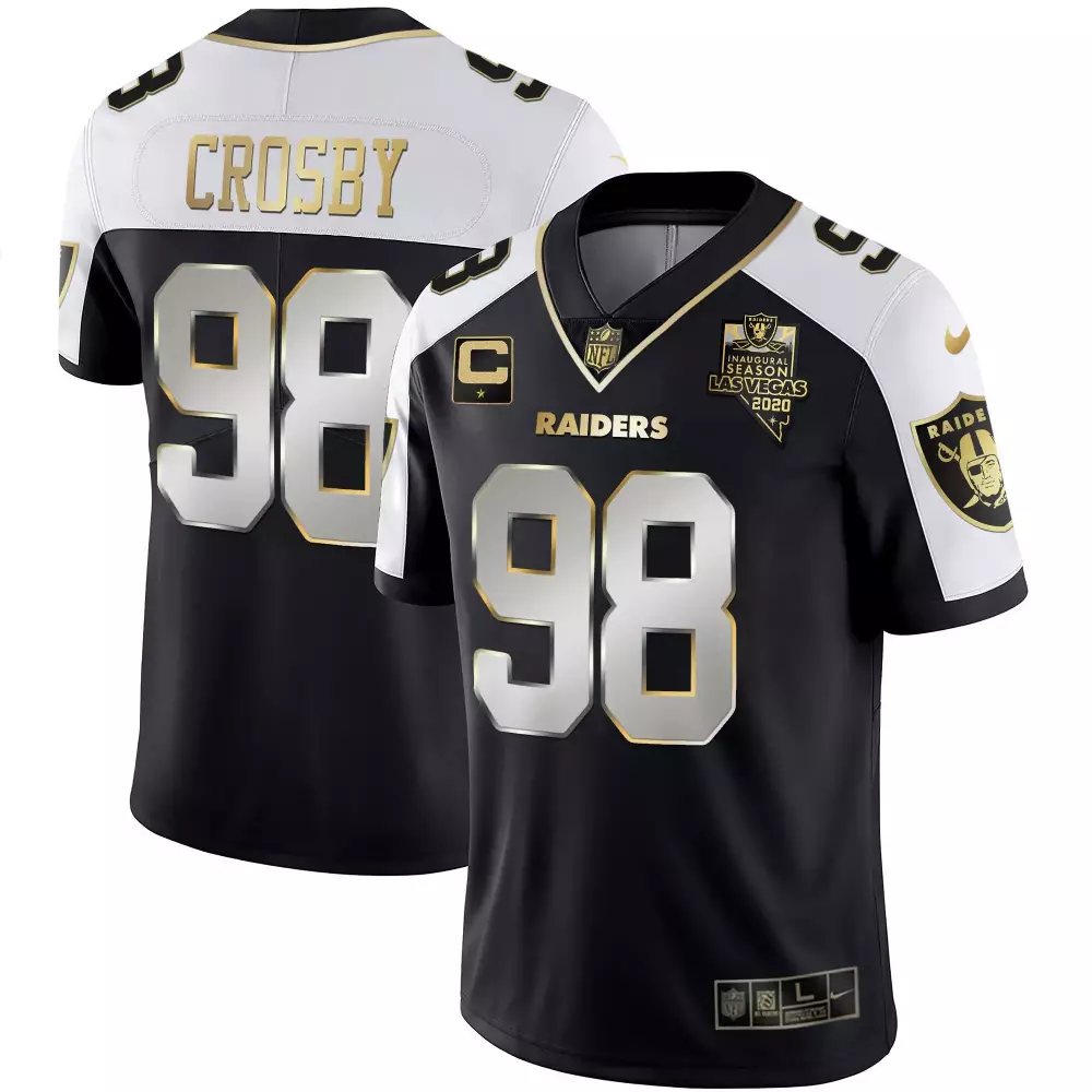 Maxx Crosby Alternate Limited Men's Las Vegas Raiders Inaugural Season Vapor Jersey | Black & Gold Design | Premium Fan Gear | For Men, Women & Youth