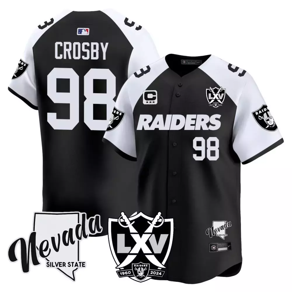 Maxx Crosby Black Alternate Men's Raiders 2024 Premier Vapor Jersey | Limited Edition | 65th Anniversary Fan Gear | For Men, Women & Youth
