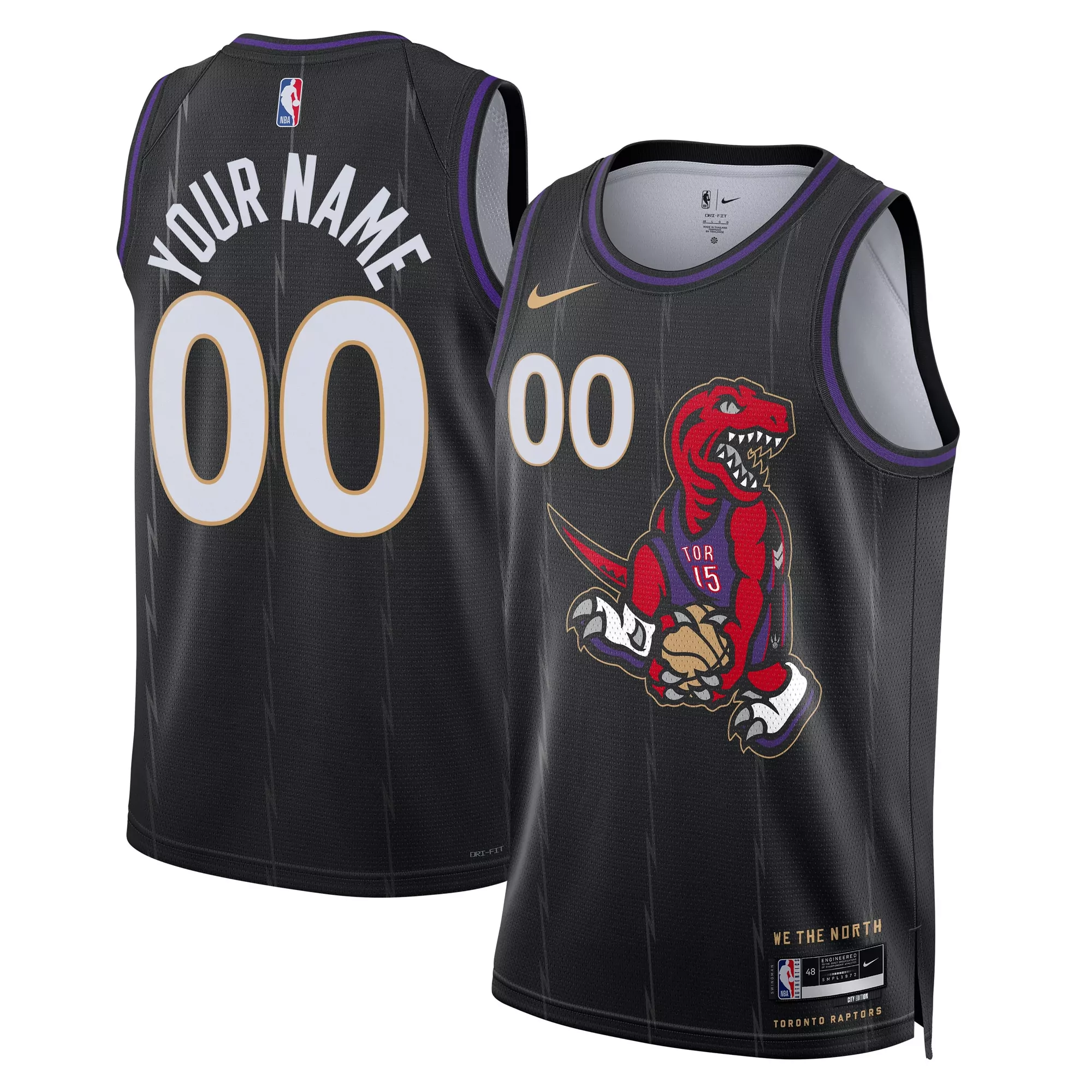 men toronto raptors city edition swingman 20242025 custom jersey all stitched