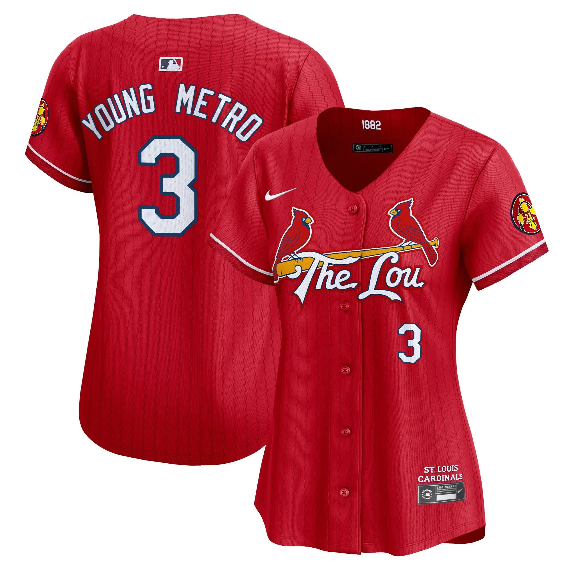 metro boomin red womens st louis cardinals 2024 city connect vapor premier limited jersey all stitched