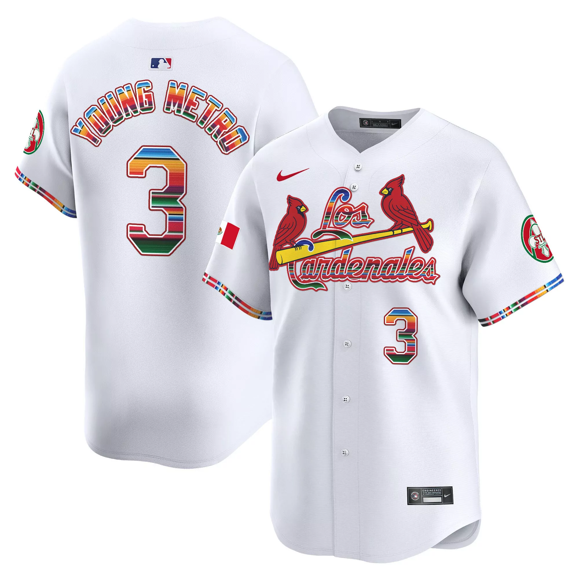 metro boomin white mens st louis cardinals fiesta cardenales vapor premier limited jersey all stitched