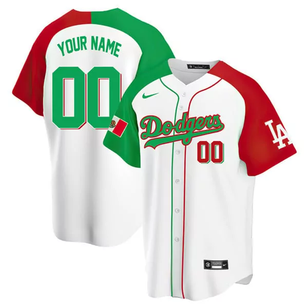 mexican heritage night limited youth los angeles dodgers mexico jersey custom name and number all stitched