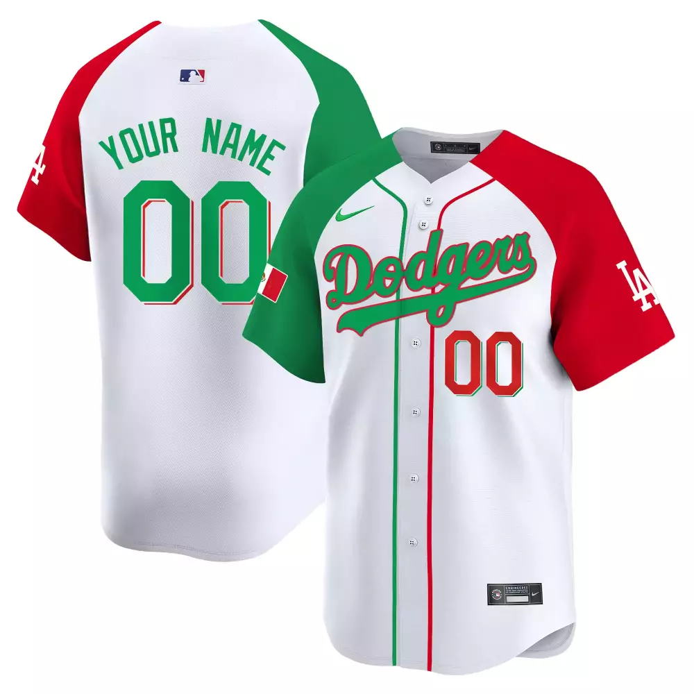mexican heritage night limited youth los angeles dodgers mexico jersey custom name and number all stitched