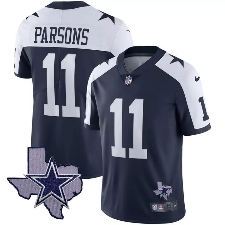 Micah Parsons Dallas Cowboys Texas Patch Vapor Jersey | All Stitched Fan Gear | For Men, Women & Youth