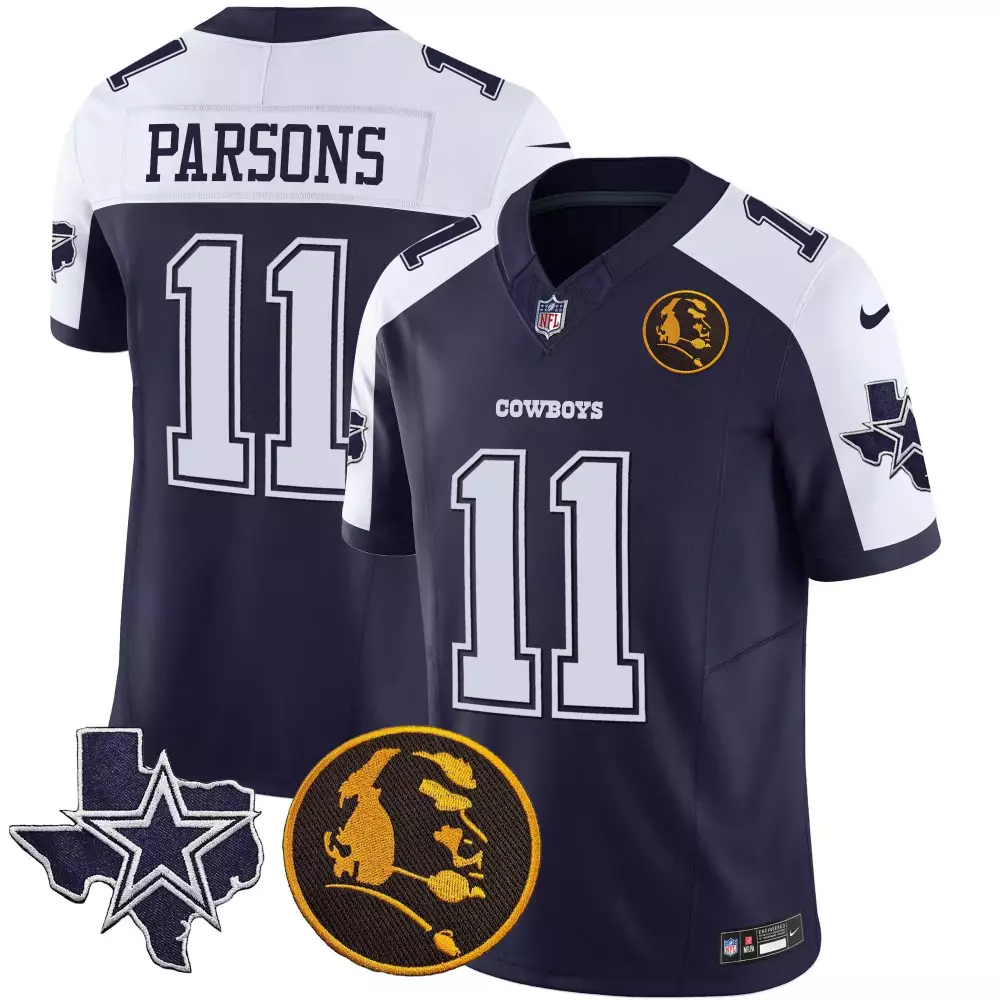 Micah Parsons Dallas Cowboys Navy Sleeves Vapor Jersey | Limited Edition All Stitched | Fan Gear for Men, Women & Youth