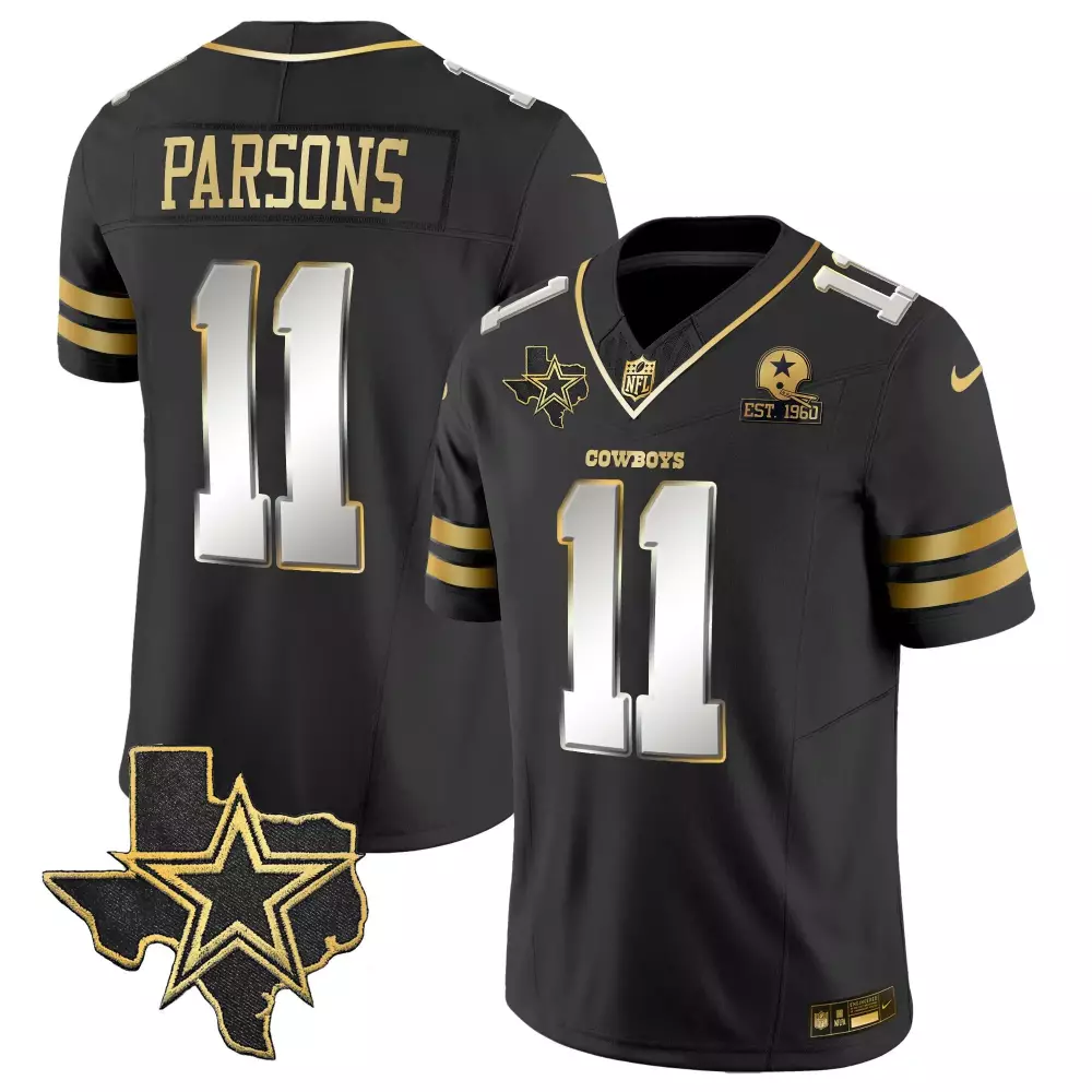 micah parsons black limited mens dallas cowboys throwback limited vapor jersey v2 all stitched
