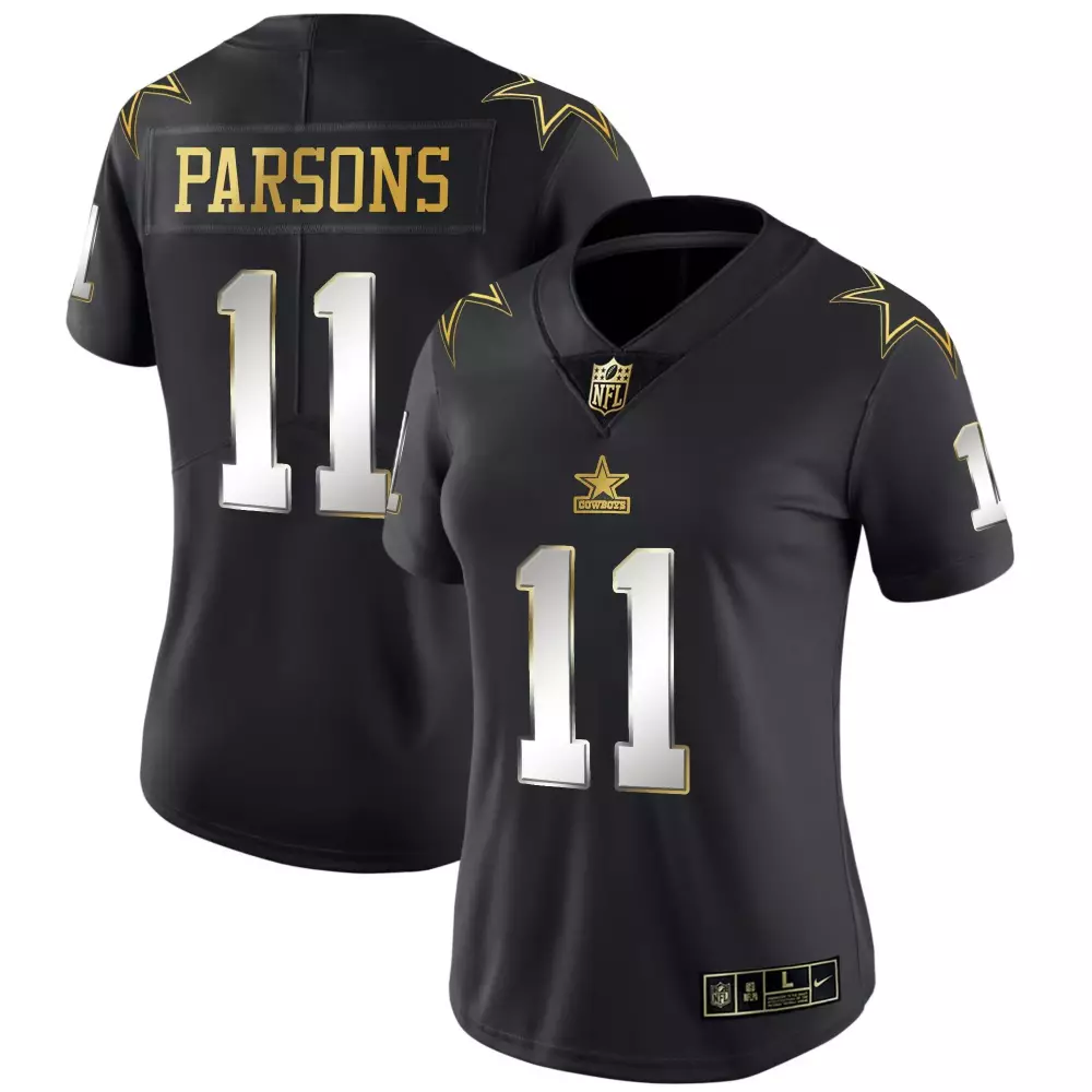 Micah Parsons Dallas Cowboys Black Limited Women's Jersey | 2023 NFC East Champions Patch Gold Vapor | For Men, Women & Youth