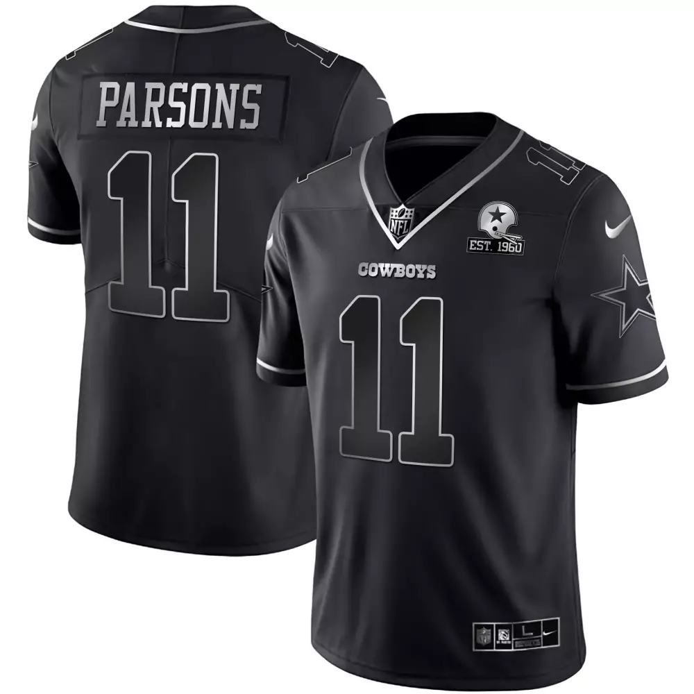 Micah Parsons Dallas Cowboys Men's Black Silver Vapor Limited Jersey | Stitched Style | Special Edition Fan Gear | For Men, Women & Youth
