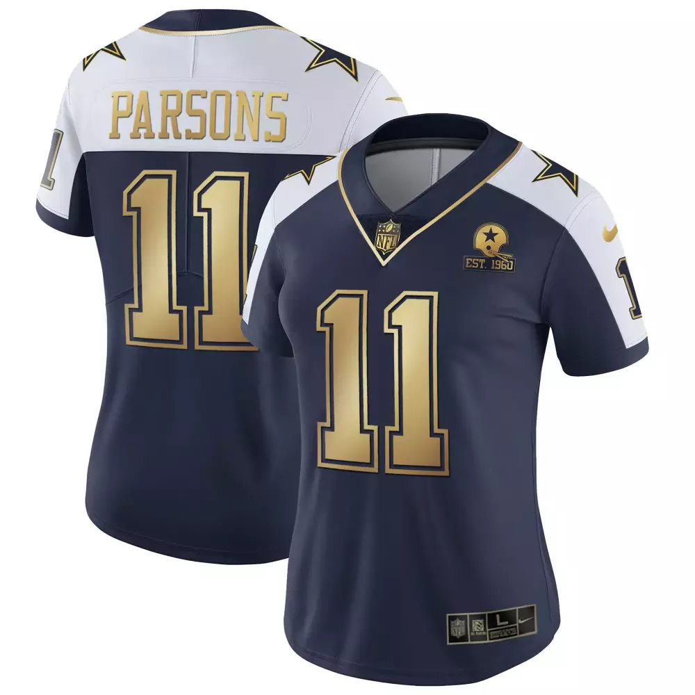 Micah Parsons Women's Alternate Navy Gold Jersey | Limited Edition Stitched Vapor | For Men, Women & Youth