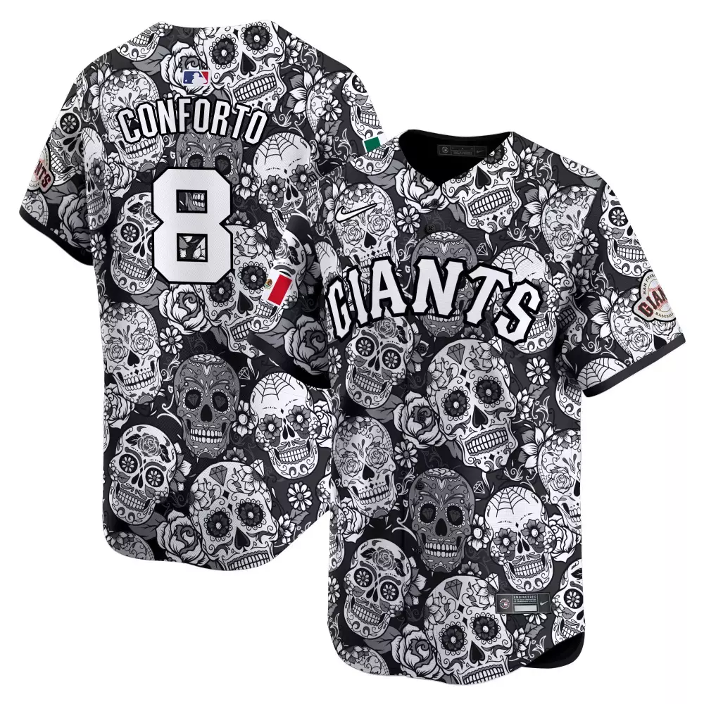 michael conforto black mens san francisco giants sugar skull mexico vapor premier limited jersey printed