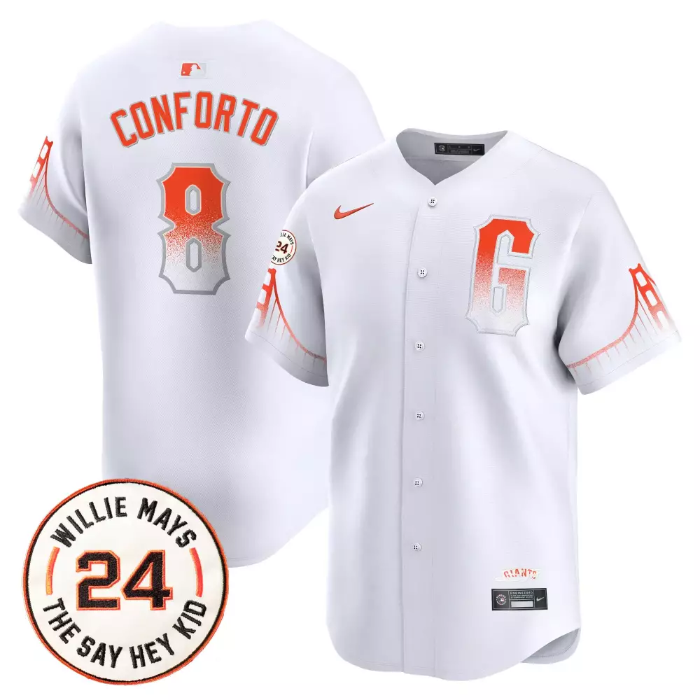 michael conforto city connect mens san francisco giants 2024 willie mays patch vapor premier limited jersey v6 all stitc