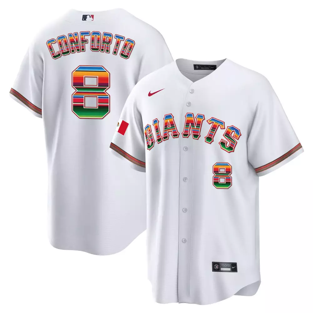 michael conforto white mens san francisco giants mexico cool base limited jersey all stitched