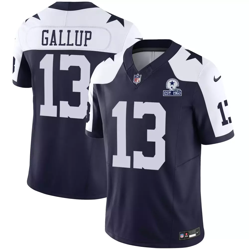 michael gallup 2004 black gold womens dallas cowboys throwback limited vapor jersey all stitched