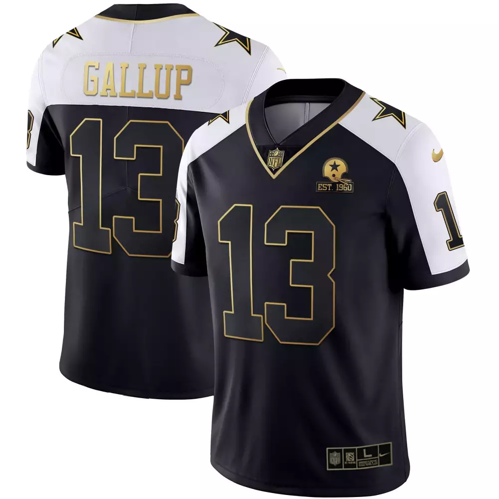 Michael Gallup Dallas Cowboys Alternate Black Gold Vapor Jersey | Stitched Limited Edition Fan Gear for Men, Women & Youth
