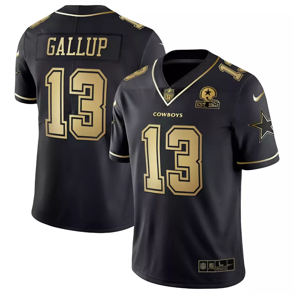 Michael Gallup Dallas Cowboys Black Gold Jersey | Stitched Game Day Outfit | Limited Edition Fan Gear | For Men, Women & Youth