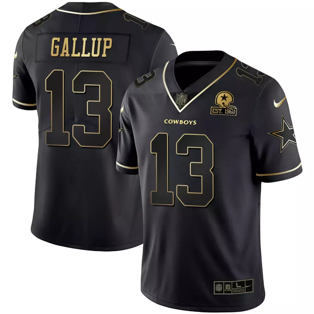 Michael Gallup Dallas Cowboys Gold Split Vapor Jersey | Stitched Limited Edition with Est 1960 Patch | Fan Gear | For Men, Women & Youth