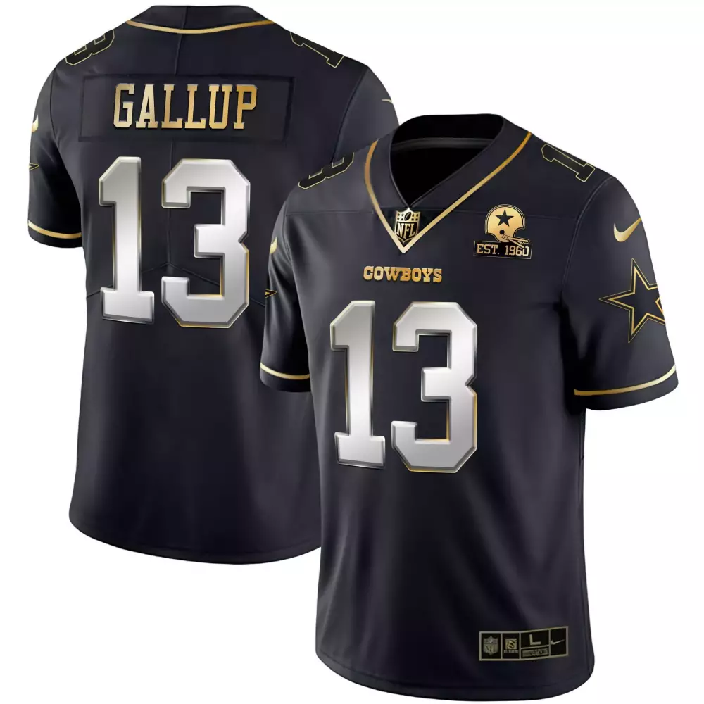 Michael Gallup Dallas Cowboys Black Gold Jersey | Stitched Game Day Outfit | Limited Edition Fan Gear | For Men, Women & Youth