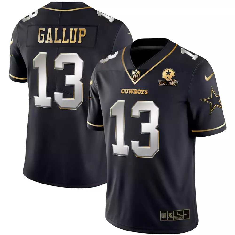 Michael Gallup Dallas Cowboys Black Gold Jersey | Stitched Game Day Outfit | Limited Edition Fan Gear | For Men, Women & Youth