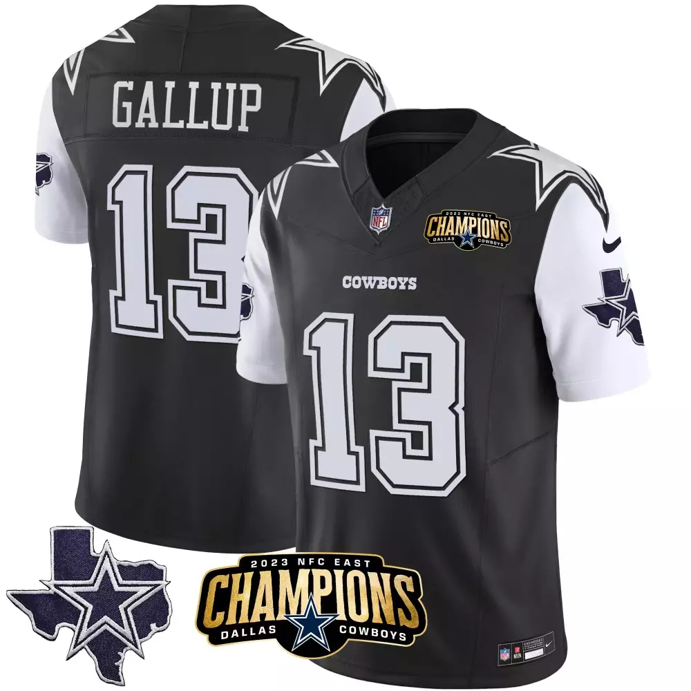 michael gallup black limited womens dallas cowboys black gold white gold all stitched