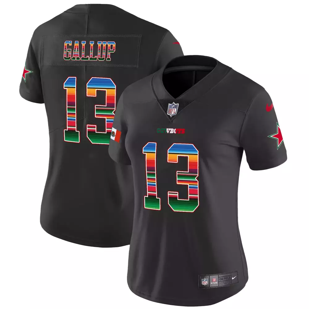 Michael Gallup Dallas Cowboys Women's Black Mexico Limited Jersey V2 | Stitched Style | Fan Gear for Women & Youth