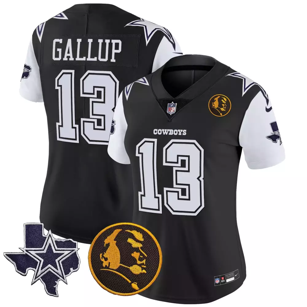 Michael Gallup Black Silver Vapor Limited Jersey | Dallas Cowboys Est 1960 Patch | Stitched Fan Gear for Men, Women & Youth