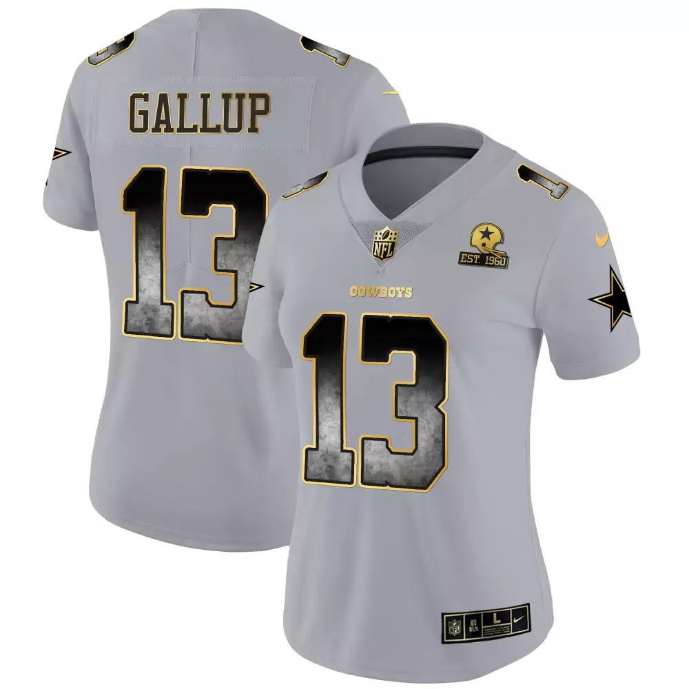 michael gallup brown camo mens dallas cowboys 2024 salute to service vapor limited jersey all stitched