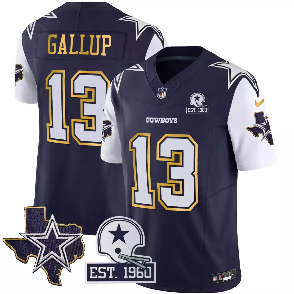 Michael Gallup Navy Color Rush Vapor Jersey | Dallas Cowboys Alternate Design | Stitched Fan Gear for Men, Women & Youth