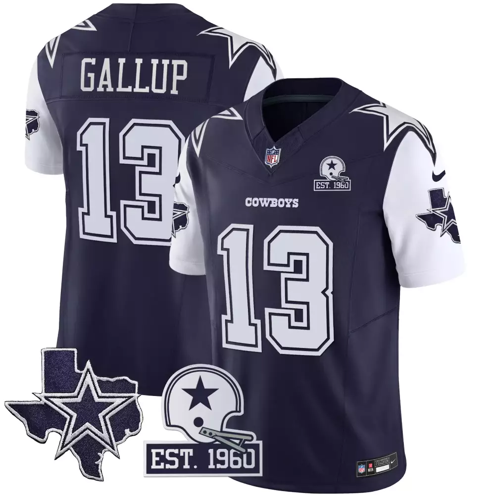 Michael Gallup Navy Color Rush Vapor Jersey | Dallas Cowboys Alternate Design | Stitched Fan Gear for Men, Women & Youth