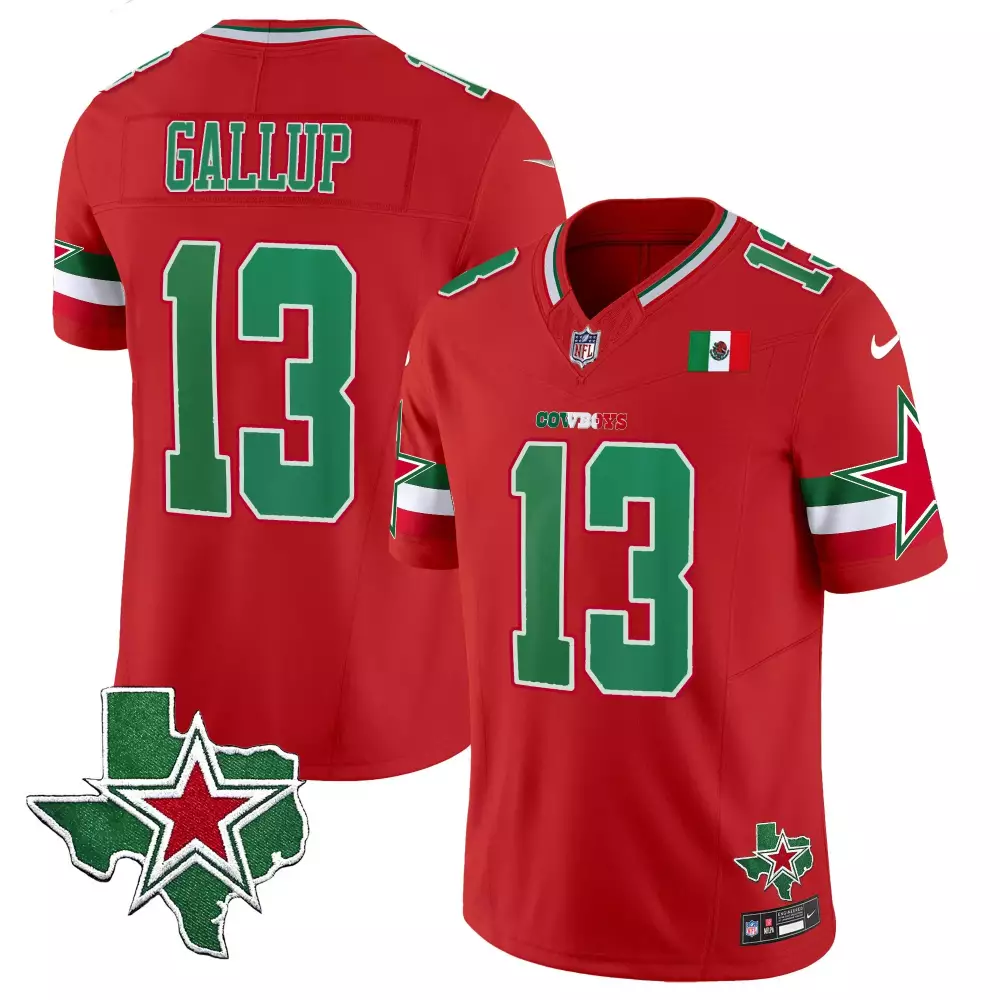 Michael Gallup Red Dallas Cowboys Vapor Limited Jersey | 2024 Mexico Edition | All Stitched Fan Gear for Men, Women & Youth