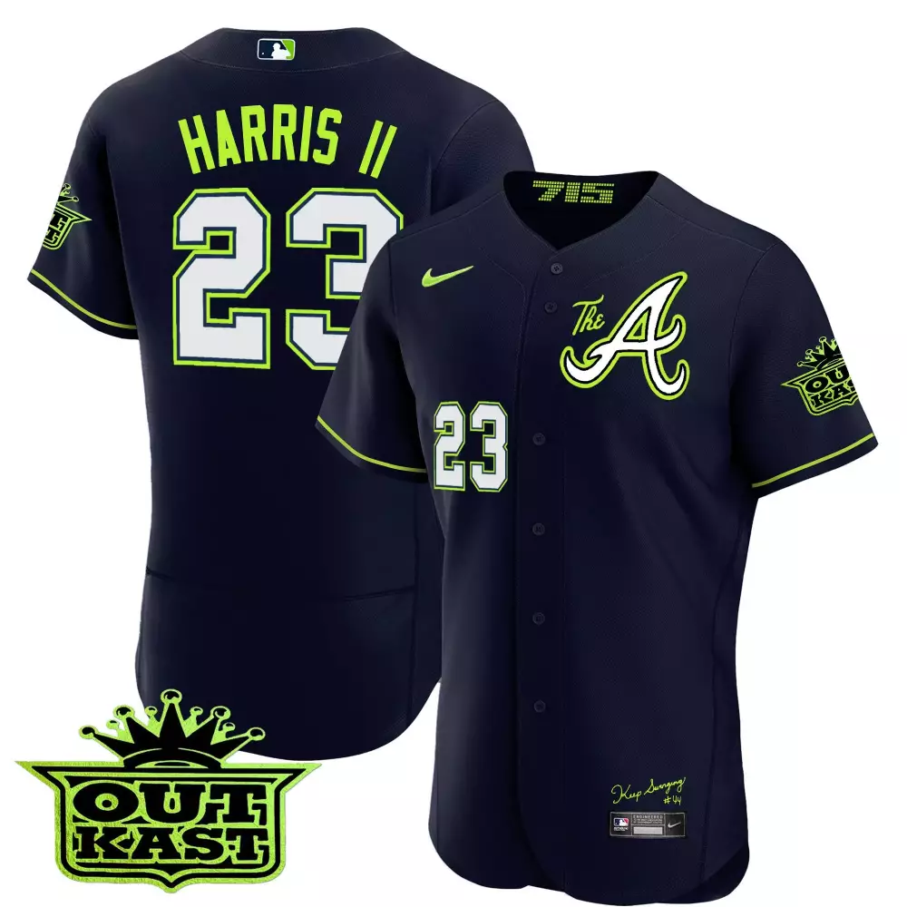 Michael Harris II Atlanta Braves Atliens The A Flex Base Jersey | All Stitched Style | Game Day Outfit | For Men, Women & Youth