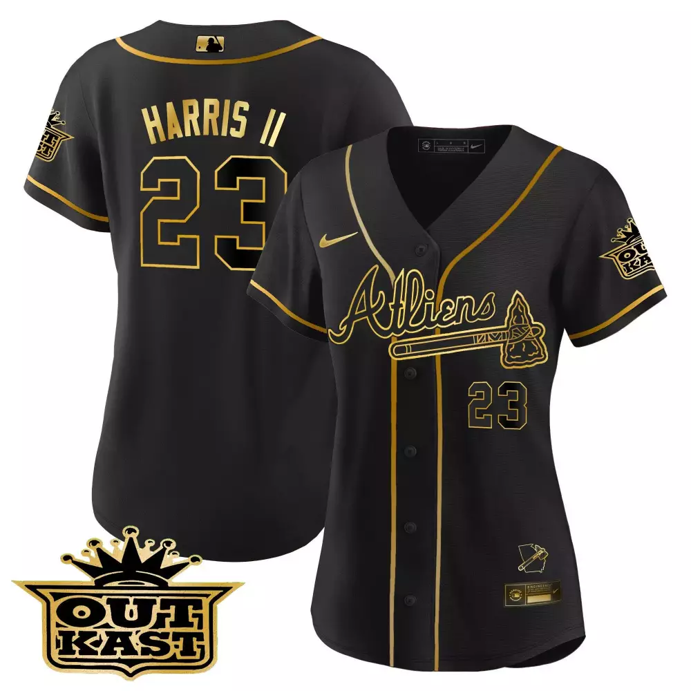 Michael Harris II Women's Atlanta Braves ATLiens 2023 City Connect Bright Green Cool Base Jersey | All Stitched | Stylish Fan Gear | For Men, Women & Youth