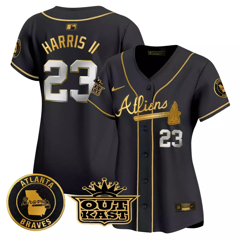 Michael Harris II Women's Atlanta Braves ATLiens 2023 City Connect Bright Green Cool Base Jersey | All Stitched | Stylish Fan Gear | For Men, Women & Youth