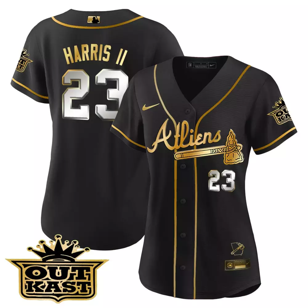 Michael Harris II Women's Atlanta Braves ATLiens 2023 City Connect Bright Green Cool Base Jersey | All Stitched | Stylish Fan Gear | For Men, Women & Youth
