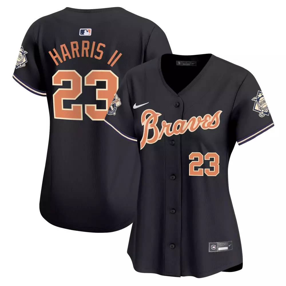michael harris ii black womens atlanta braves atliens the a baseball jersey all stitched