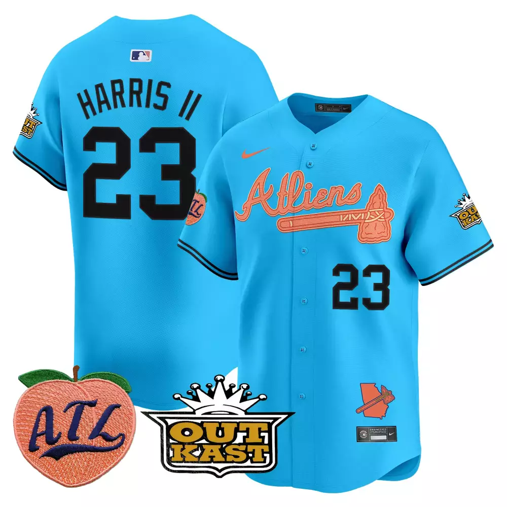 michael harris ii green mens atlanta braves peach plates georgia peaches vapor premier limited jersey printed