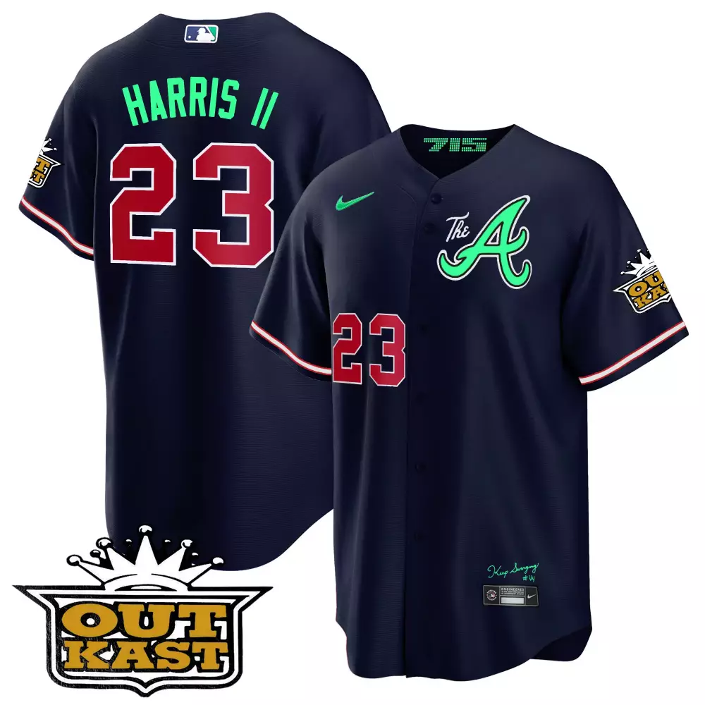 Michael Harris II Atlanta Braves Atliens The A Flex Base Jersey | All Stitched Style | Game Day Outfit | For Men, Women & Youth