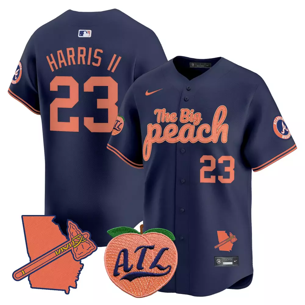 Michael Harris II Atlanta Braves Navy Stitched Jersey | 2023 Armed Forces Day Style | Limited Edition Fan Gear | For Men